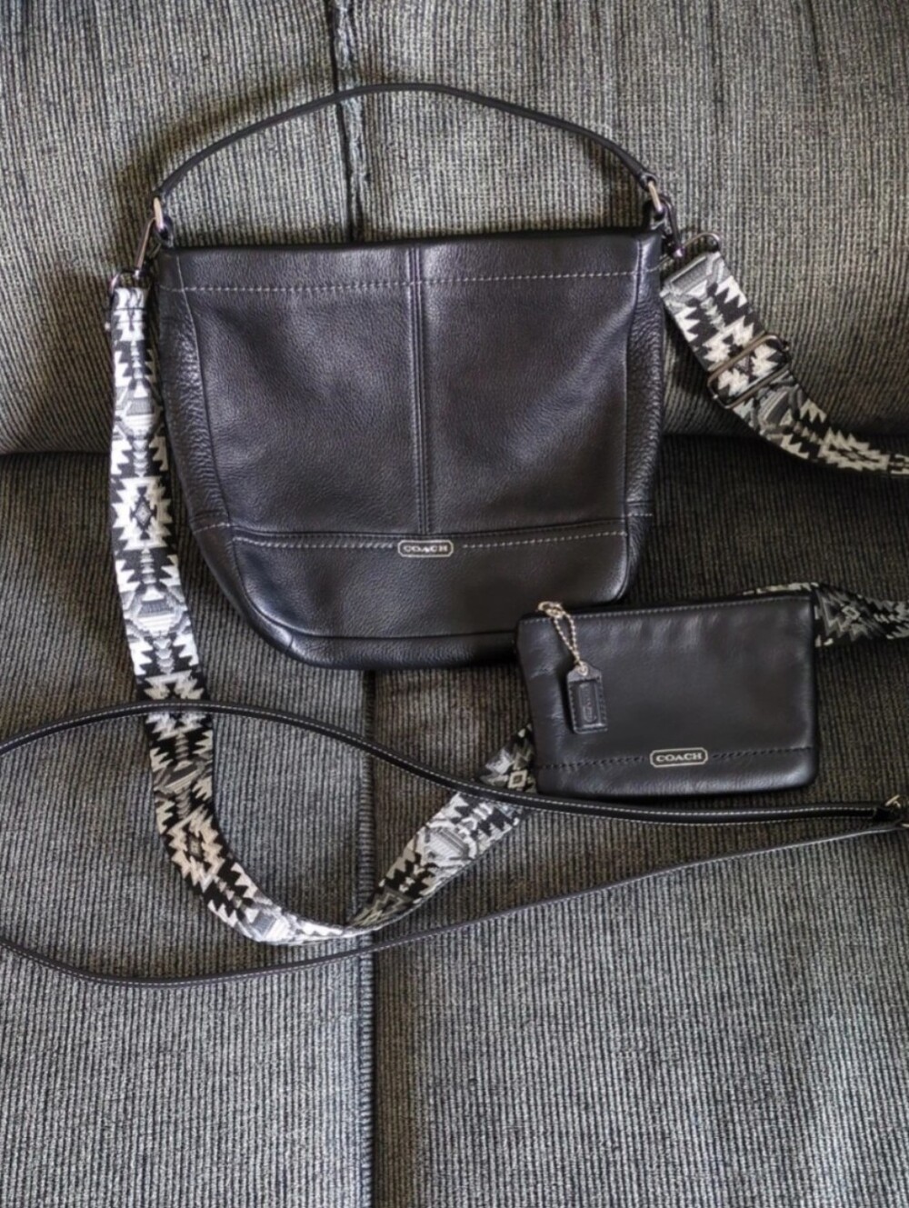 ❤️ EUC Coach F49160 Black Park Leather Mini Duffle Crossbody W/Extras